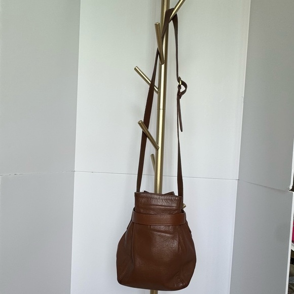 COACH  Bucket Bag- Authentic & Vintage Mini Shoulder Drawstring, Leather, Brown - Picture 7 of 17